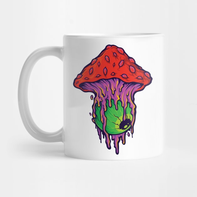 trippy melting mushroom tie-dye by Sebastian_Shop